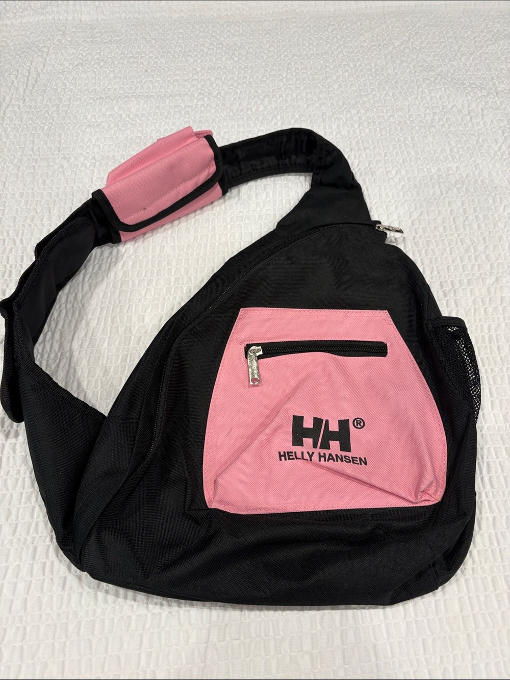 Helly Hansen Black and Pink Crossbody Sling Bag